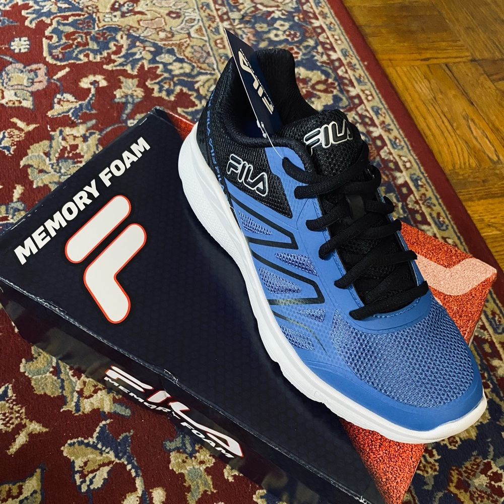 Fila Black and Blue Athletic Shoes